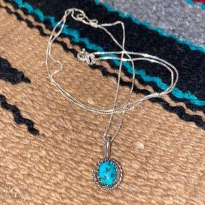 Sleeping Beauty Turquoise Pendant